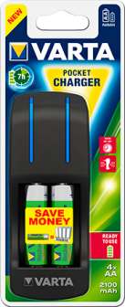 Varta paristolaturi Pocket 2100mAh, AA ja AAA