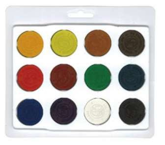 Vesiväripaletti 12 väriä sis. vesivärinapit ja kansi