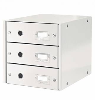 Vetolaatikosto Click & Store WOW valkoinen 3 laatikkoa