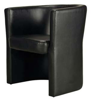 Vierastuoli Soho Tocca nahka musta