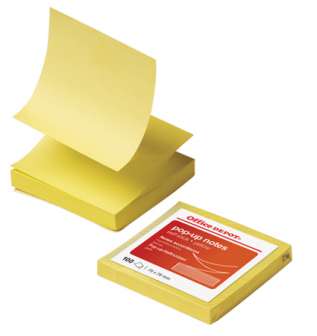 Viestilappu OD POP UP 76x76mm keltainen|6/pak