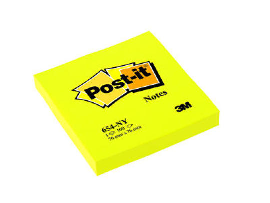 Viestilappu Post-it 654 76x76 mm keltainen