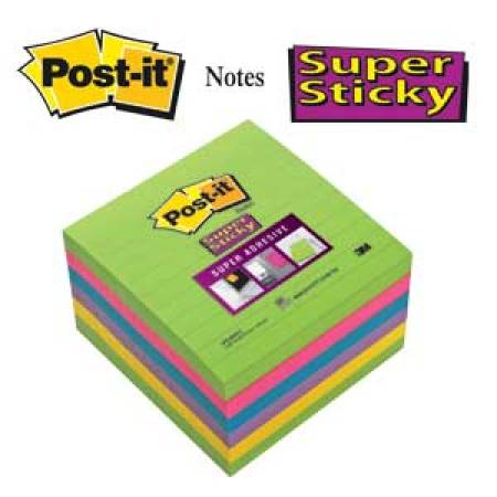 Viestilappu Post-it 675UC 100x100 värilaj. Super Sticky