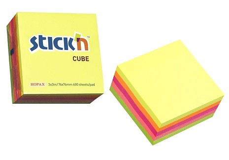 Viestilappukuutio 76x76mm neon