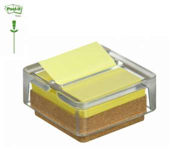 Viestilapputeline lasinen Post-it Z-Note teline +1 lehti