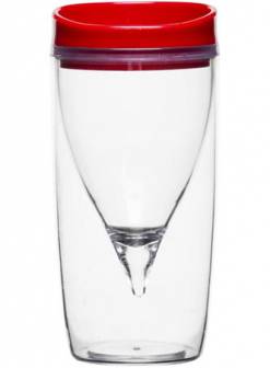 Viinilasi kannella Picnic punainen