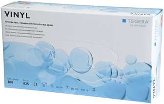 Vinyyli kertakäyttökäsine 7 S Tegera 825, kirkas 100 kpl/ras