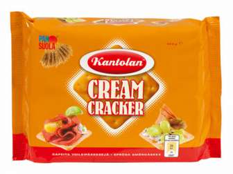 Voileipäkeksi Cream Cracker Kantola 400 g 12 pkt/ltk