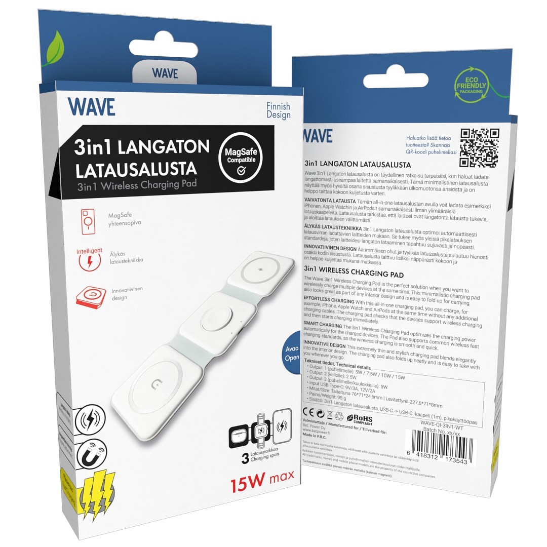 Wave Qi 3in1 Langaton latausalusta