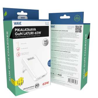 Wave slim 65W GaN-verkkolaturi